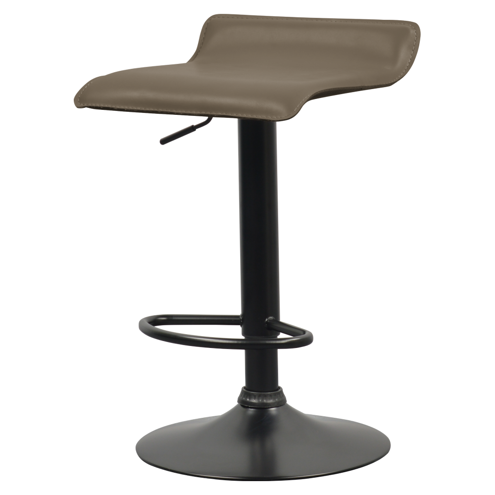 Scaun de bar, piele ecologică Taupe gri-maro, BAILI