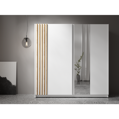 Dulap, 2D-200, alb/stejar artisan, BAJADERO TYP 2
