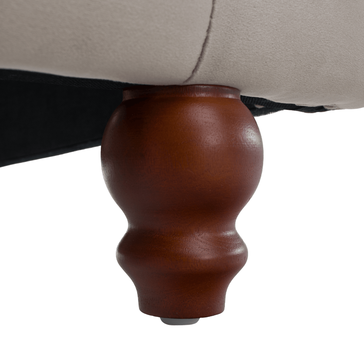 Pat cu somieră, 180x200, gri-maroniu, ţesătură Taupe Velvet, BARETO