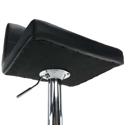 Scaun de bar, piele ecologică negru/crom, KANDY NEW