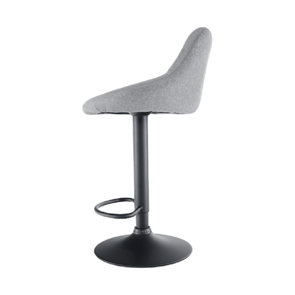 Scaun bar, material textil gri/negru, TERKAN