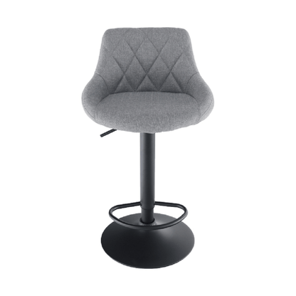 Scaun bar, material textil gri/negru, TERKAN