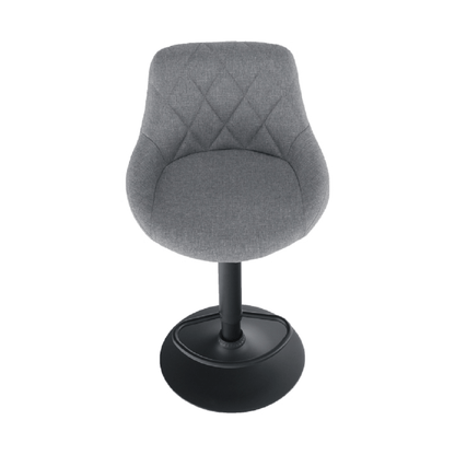Scaun bar, material textil gri/negru, TERKAN