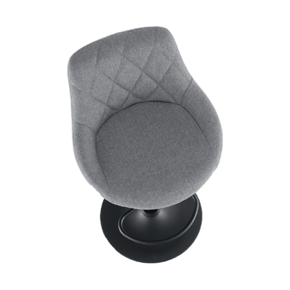 Scaun bar, material textil gri/negru, TERKAN