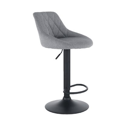 Scaun bar, material textil gri/negru, TERKAN