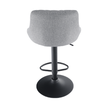 Scaun bar, material textil gri/negru, TERKAN