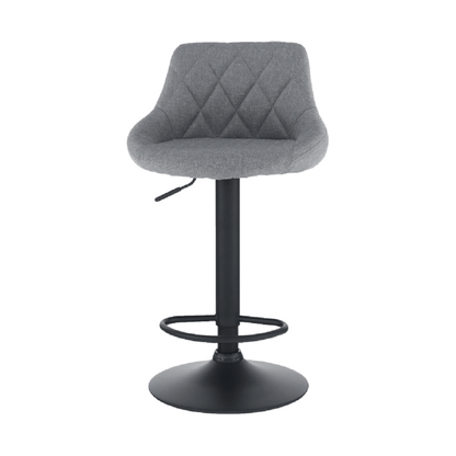 Scaun bar, material textil gri/negru, TERKAN