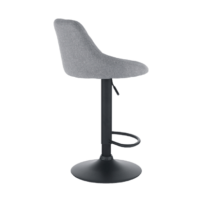 Scaun bar, material textil gri/negru, TERKAN