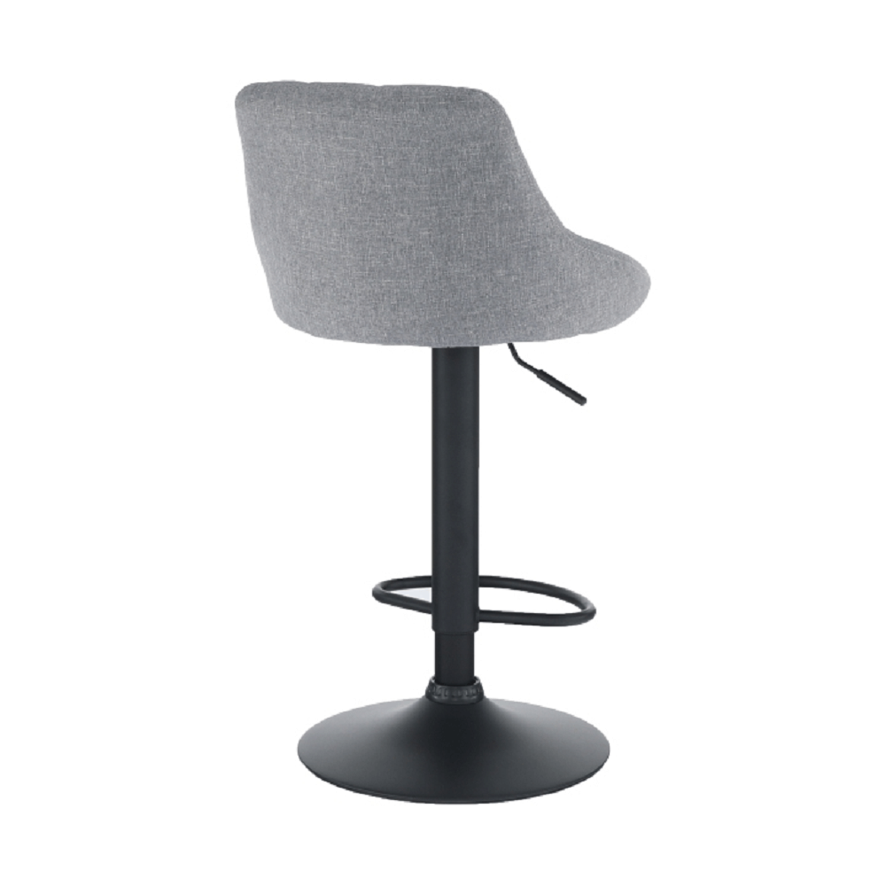 Scaun bar, material textil gri/negru, TERKAN