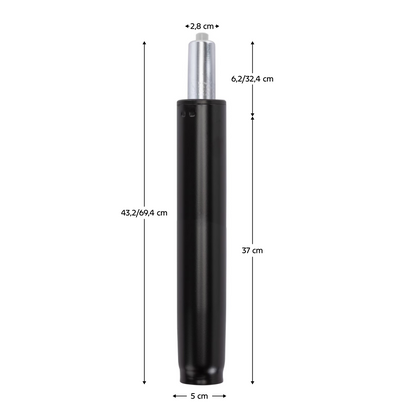 Piston cu gaz, negru, lungime 69,4 cm, 150 kg, PIEST TYP 7