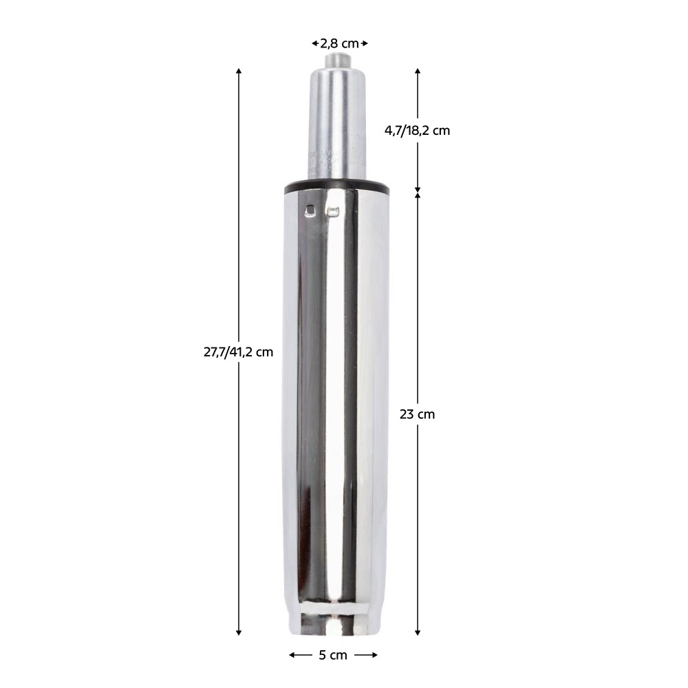 Piston cu gaz, crom, lungime 41,2 cm, 150 kg, PIEST TYP 4
