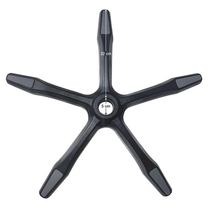Bază, negru/gri, rază 32 cm, BAZĂ TYP 7