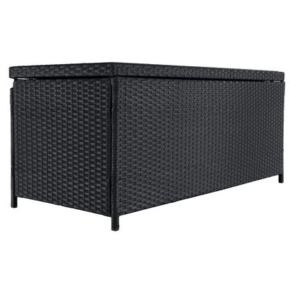 Cutie/bancă de depozitare pentru grădină, negru/natural/crem, BEMUS