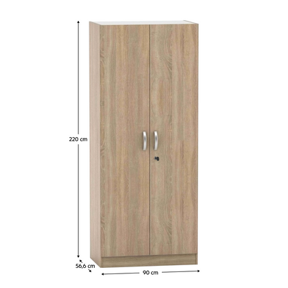 Dulap cu lacăt, stejar sonoma, BETTY 2 BE02-003-z0