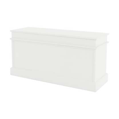 Bancă cu spaţiu de depozitare, alb, BLANCO SY1232