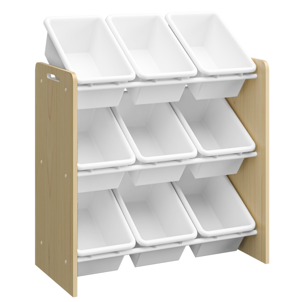Organizator/raft pentru jucării, natural/alb, BOIS
