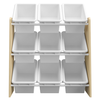 Organizator/raft pentru jucării, natural/alb, BOIS