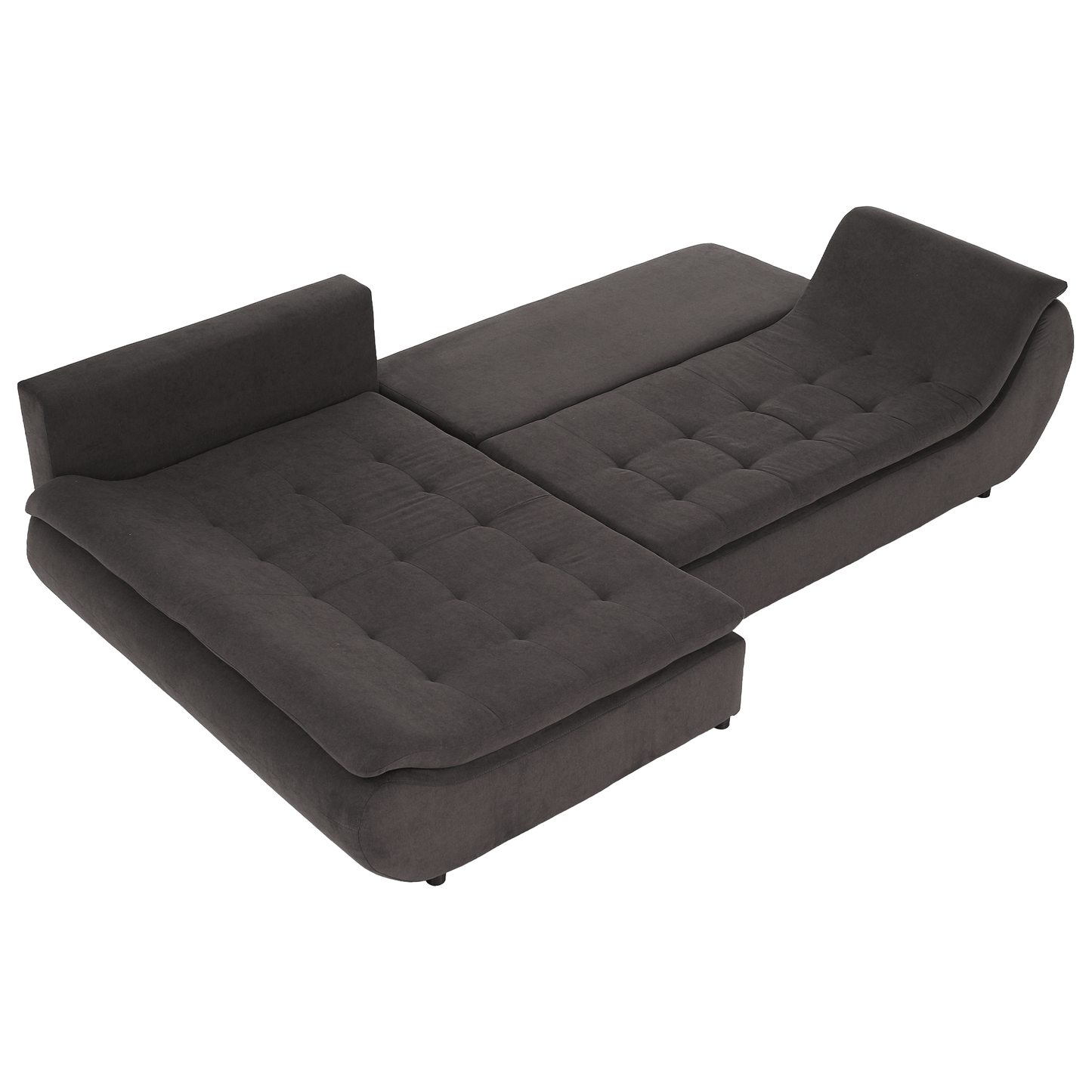 Set canapea, gri-maro /galben, material textil, stânga, BRATO
