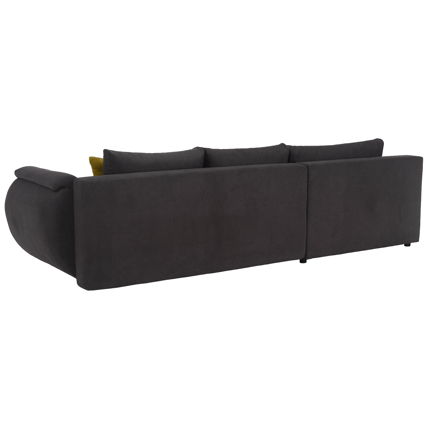 Set canapea, gri-maro /galben, material textil, stânga, BRATO