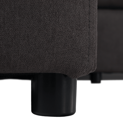 Set canapea, gri-maro /galben, material textil, stânga, BRATO