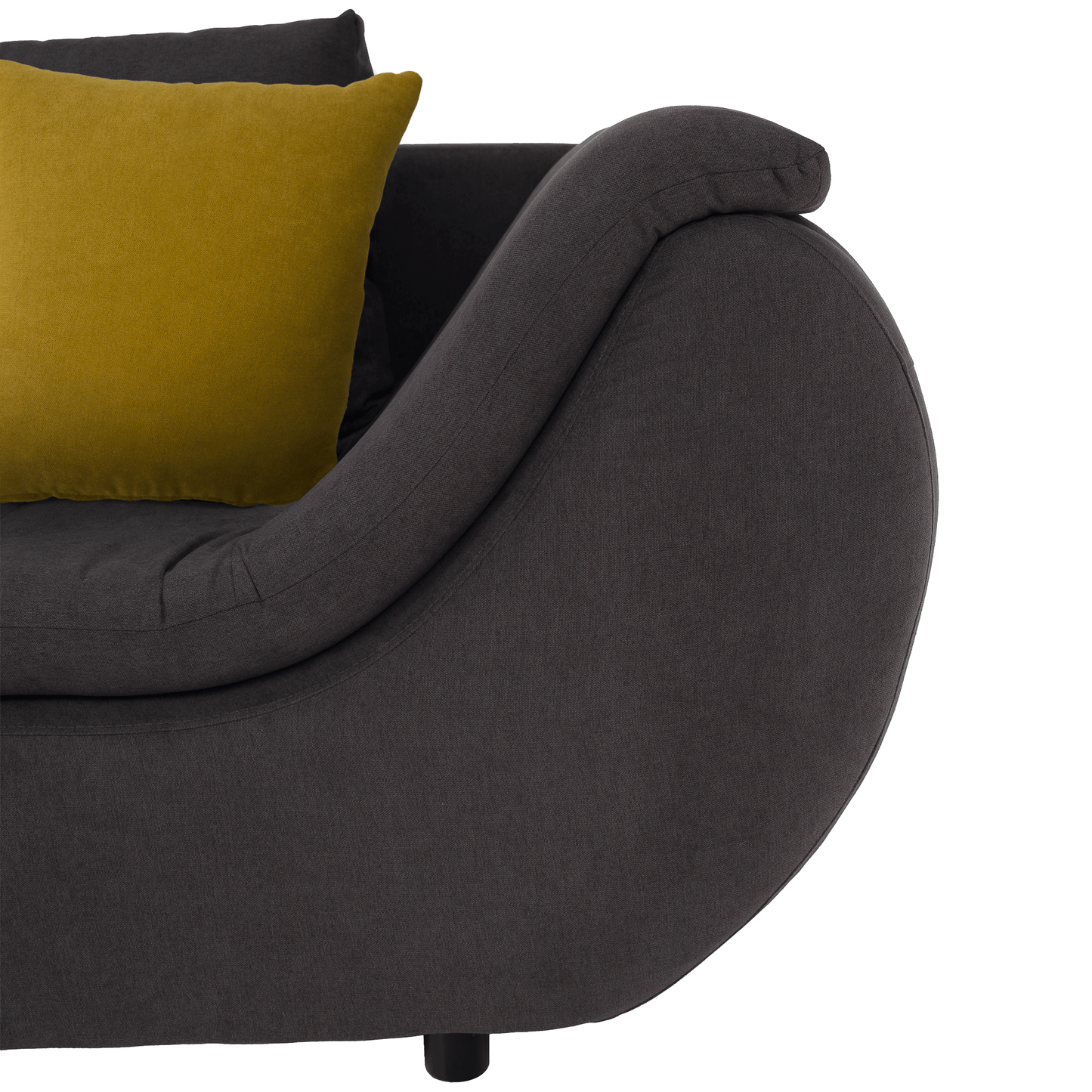 Set canapea, gri-maro /galben, material textil, stânga, BRATO