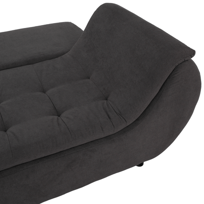Set canapea, gri-maro /galben, material textil, stânga, BRATO