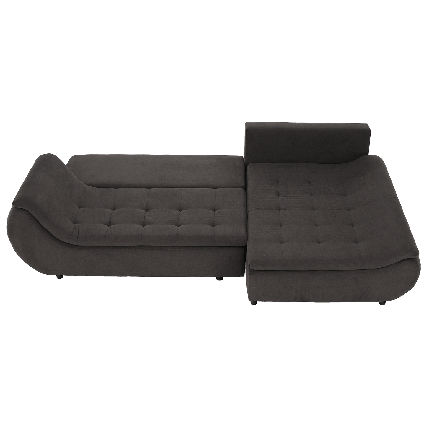 Set canapea, gri-maro /galben, material textil, dreapta, BRATO