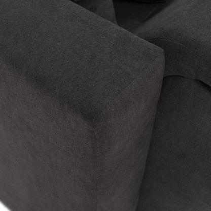 Set canapea, gri-maro /galben, material textil, dreapta, BRATO