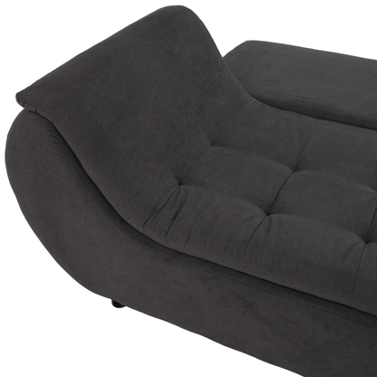Set canapea, gri-maro /galben, material textil, dreapta, BRATO