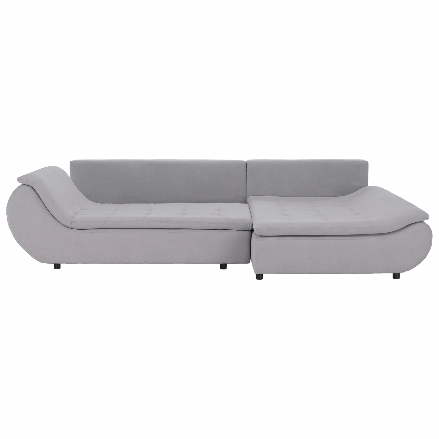 Set canapea, gri deschis / roz pudră, material textil, dreapta, BRATO