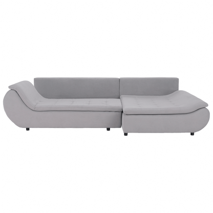 Set canapea, gri deschis / roz pudră, material textil, dreapta, BRATO