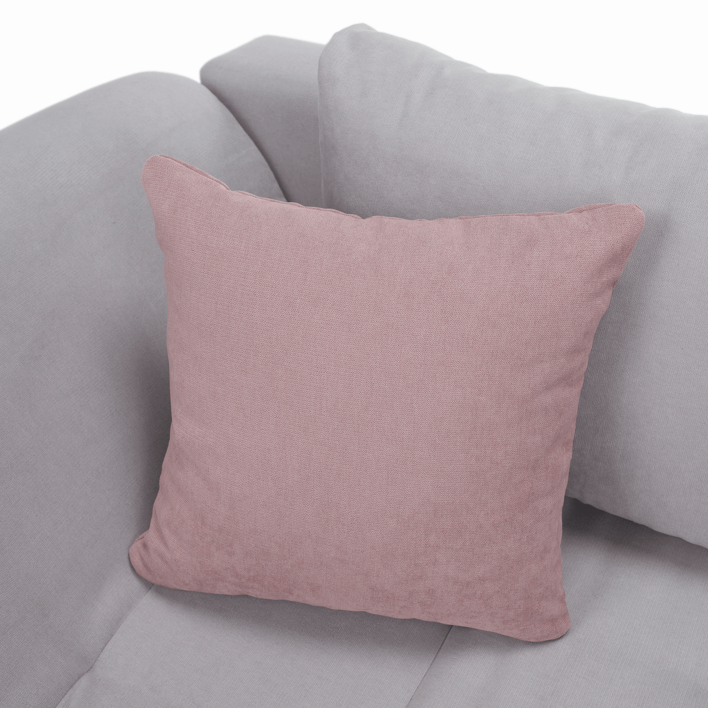 Set canapea, gri deschis / roz pudră, material textil, dreapta, BRATO