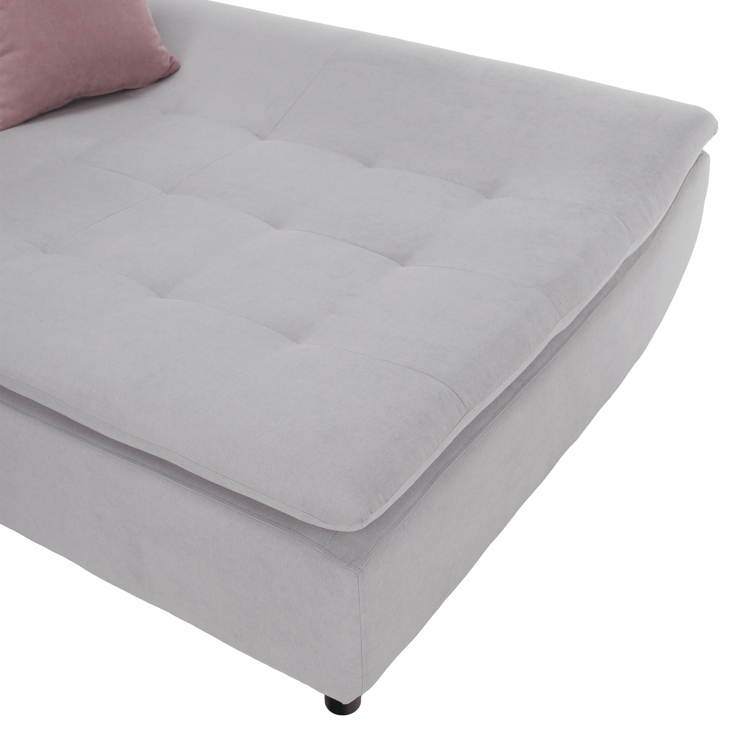 Set canapea, gri deschis / roz pudră, material textil, dreapta, BRATO