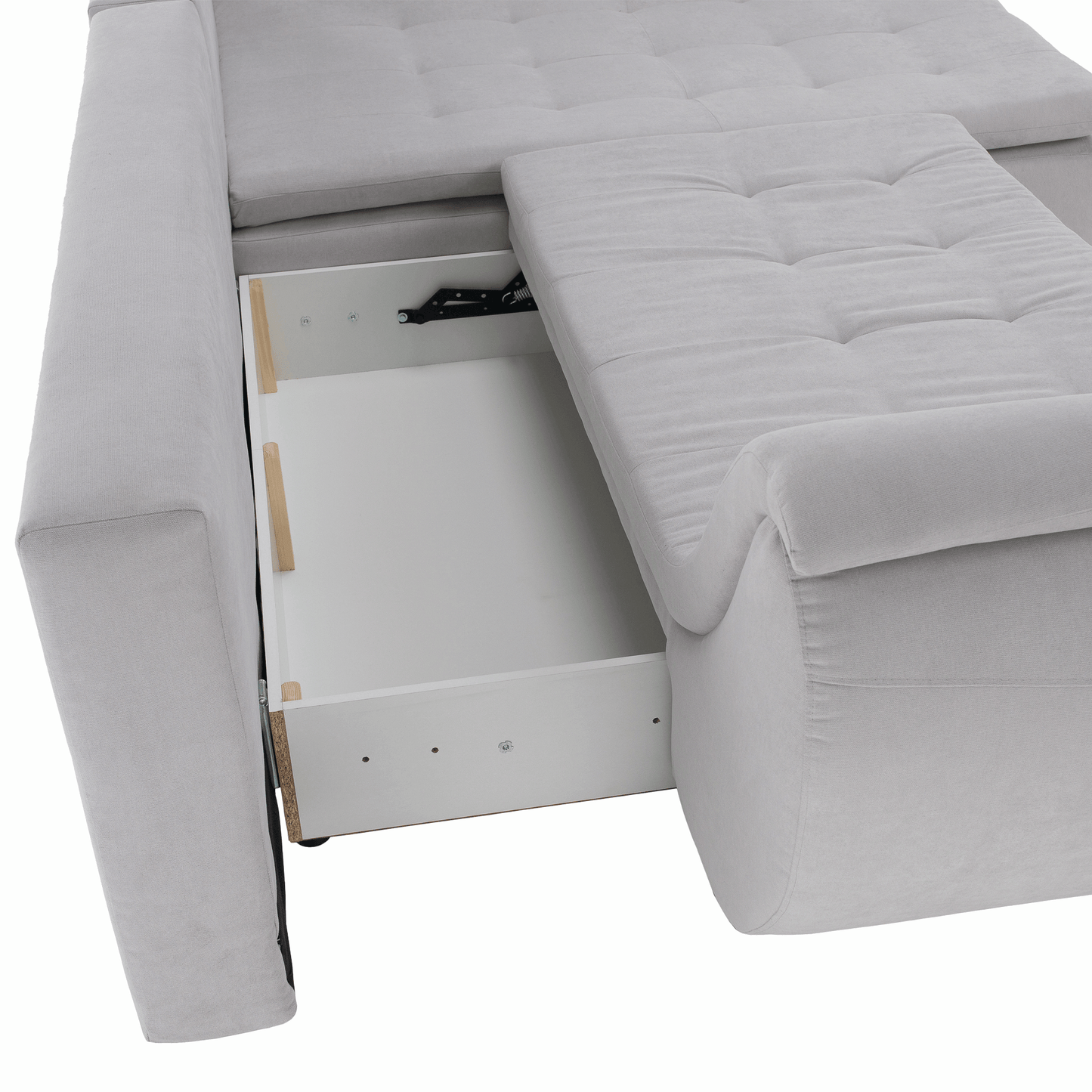 Set canapea, gri deschis / roz pudră, material textil, dreapta, BRATO