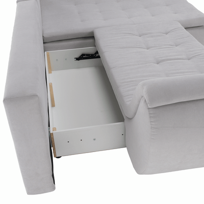 Set canapea, gri deschis / roz pudră, material textil, dreapta, BRATO
