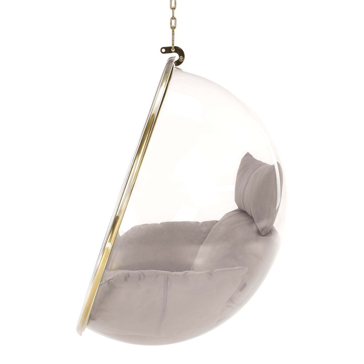 Scaun suspendat, transparent/ auriu/ gri, BUBBLE NEW TIP 1