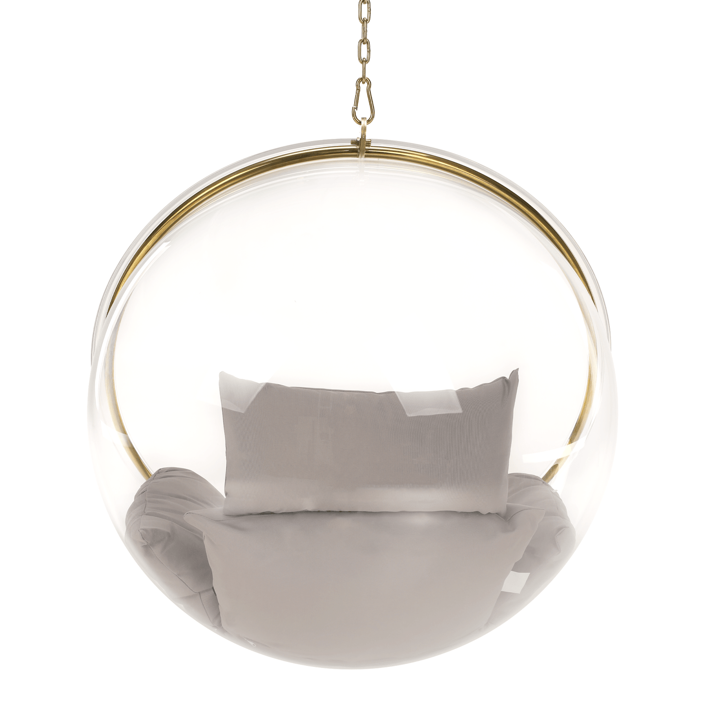 Scaun suspendat, transparent/ auriu/ gri, BUBBLE NEW TIP 1