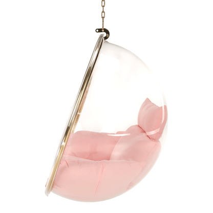 Scaun suspendat, transparent/ auriu/ roz, BUBBLE NEW TIP 1