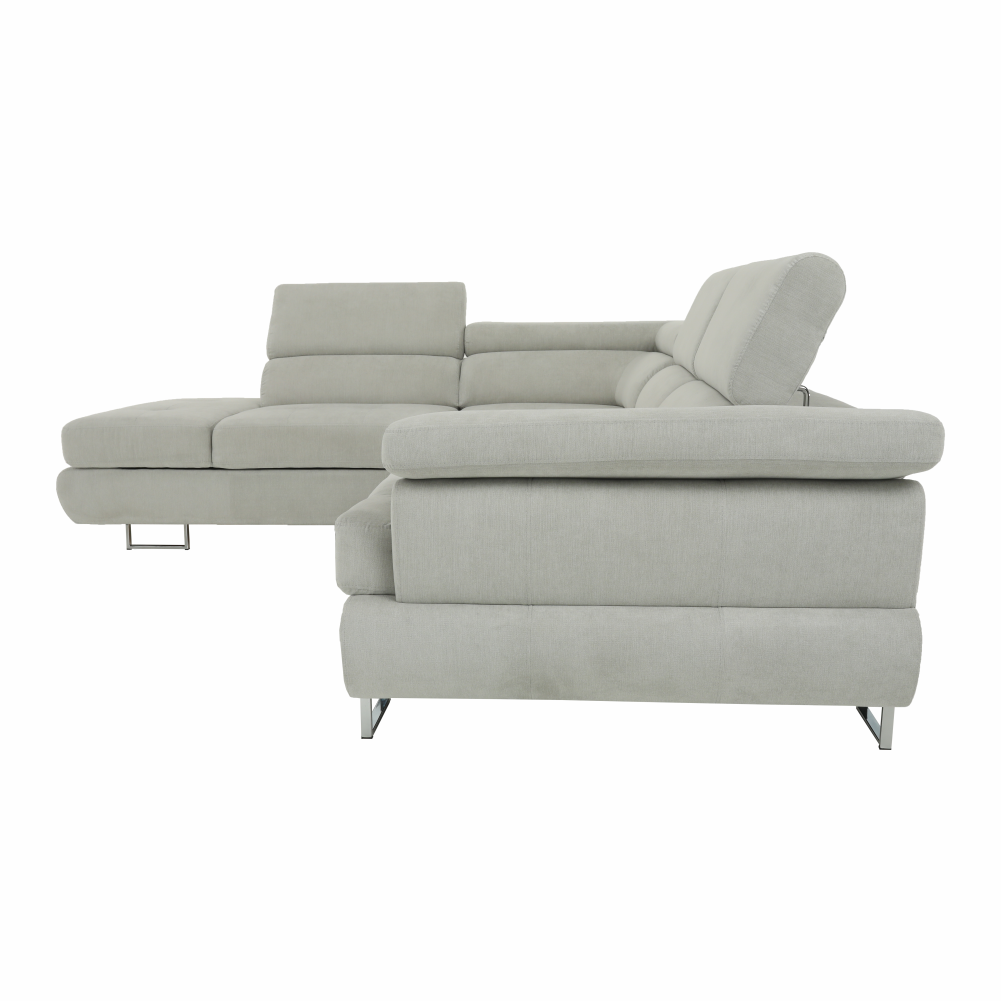 Set canapea, gri deschis, material textil, stânga, BUTON P