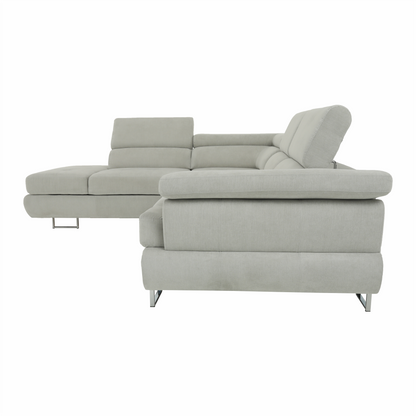 Set canapea, gri deschis, material textil, stânga, BUTON P