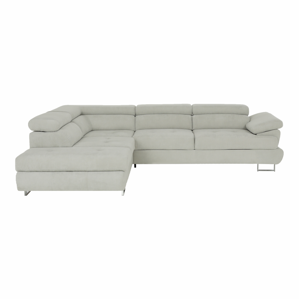 Set canapea, gri deschis, material textil, stânga, BUTON P