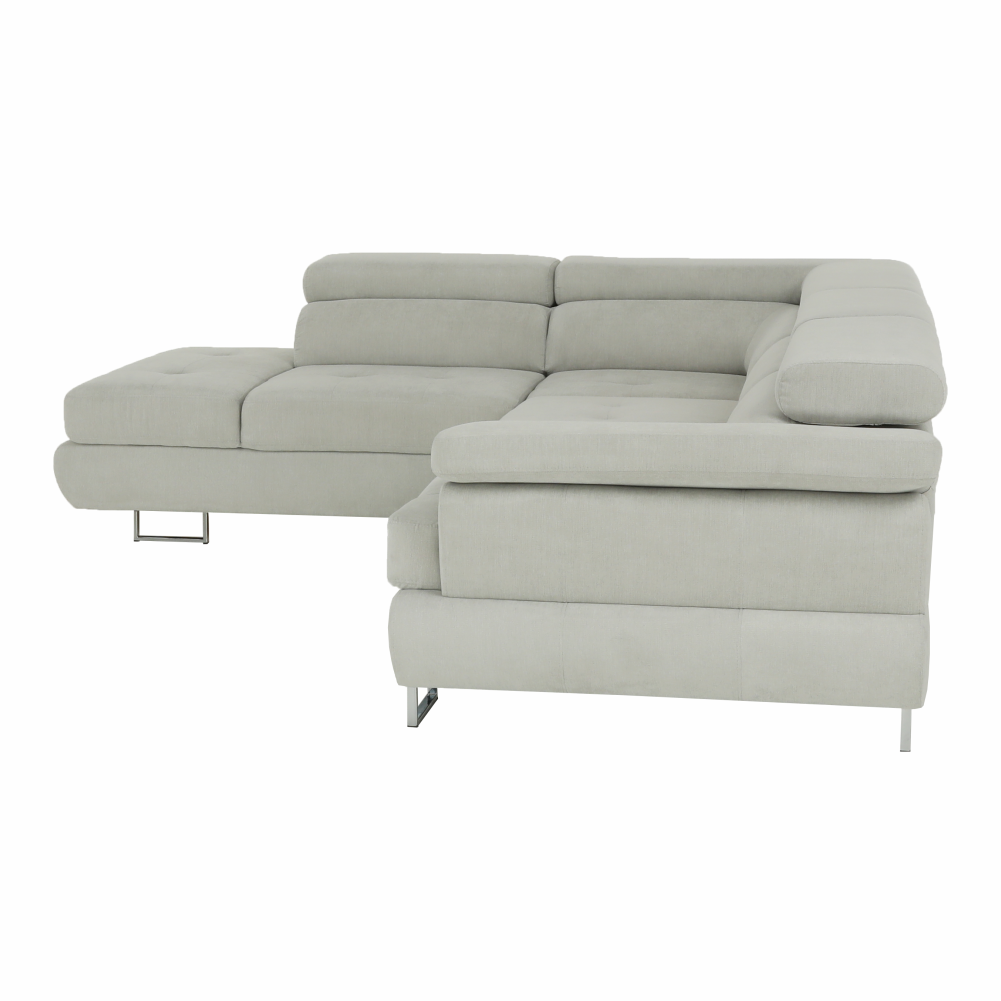 Set canapea, gri deschis, material textil, stânga, BUTON P