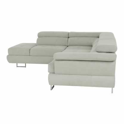 Set canapea, gri deschis, material textil, stânga, BUTON P