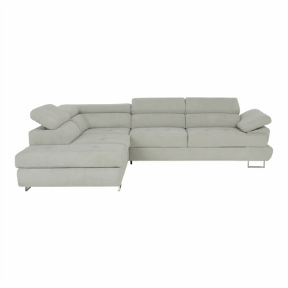 Set canapea, gri deschis, material textil, stânga, BUTON P