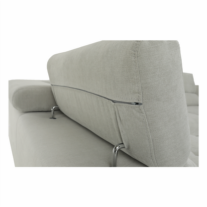 Set canapea, gri deschis, material textil, stânga, BUTON P