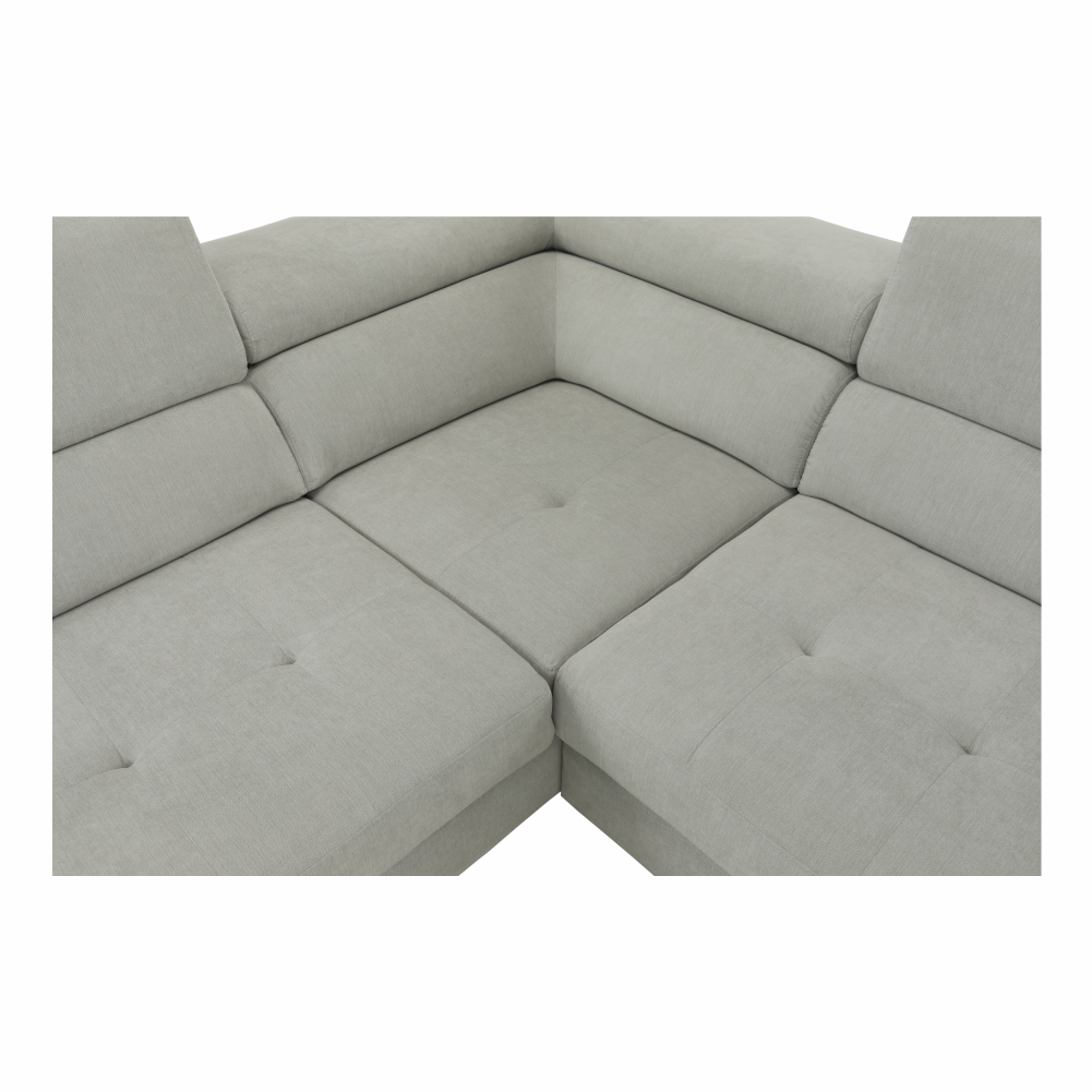 Set canapea, gri deschis, material textil, stânga, BUTON P