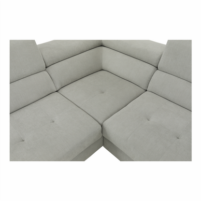 Set canapea, gri deschis, material textil, stânga, BUTON P