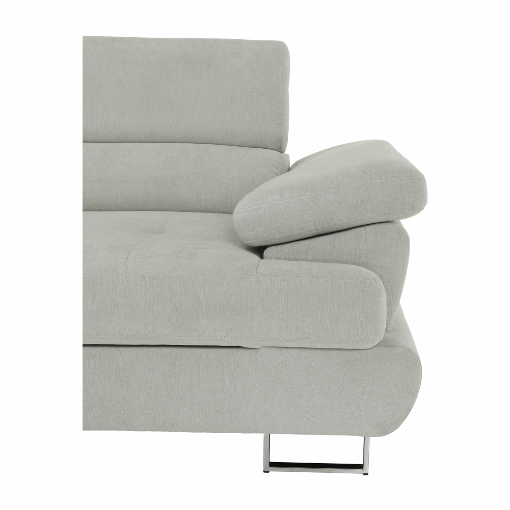 Set canapea, gri deschis, material textil, stânga, BUTON P