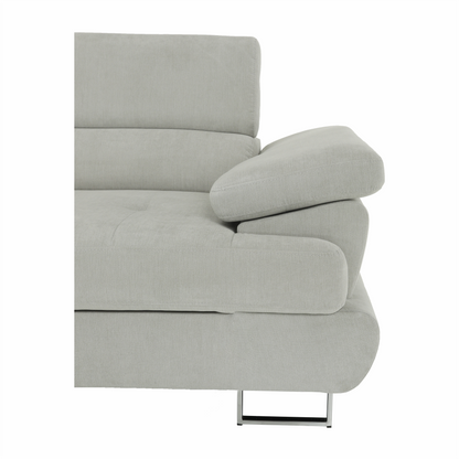 Set canapea, gri deschis, material textil, stânga, BUTON P