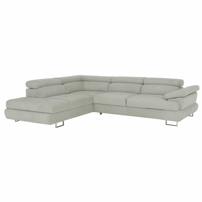 Set canapea, gri deschis, material textil, stânga, BUTON P